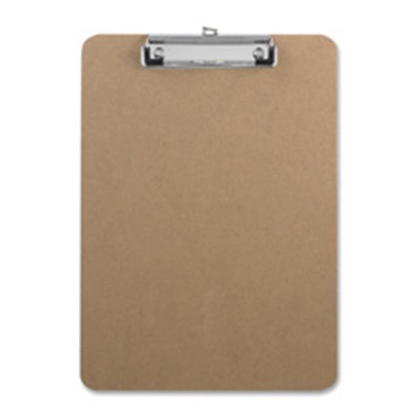 Business Source Clipboard- with Flat Clip-Rubber Grips-9 in. x 12.5 in.-Brown BSN16508